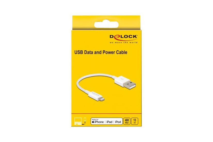 Delock Lightning-kabel Lightning Usb 15 Cm