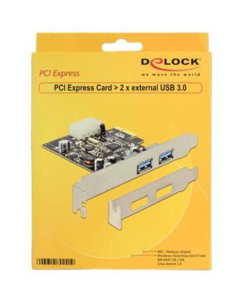 Delock Pci Express Card   2x Usb     Usb-adapter Pcie Usb