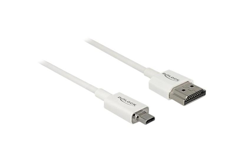Delock Slim High Quality Hdmi-kabel Med Ethernet 25 Cm