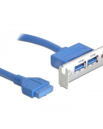 Delock Slot Bracket Usb-panel 19 Pin Usb     Samlekasse Til Usb Type   40 Cm