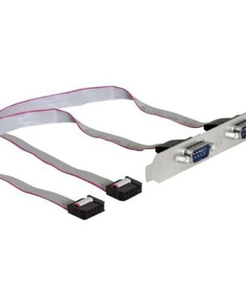 Delock Slotbracket   2x Serial Seriel-panel   Pin Seriesamlekasse Til Db-  27 Cm
