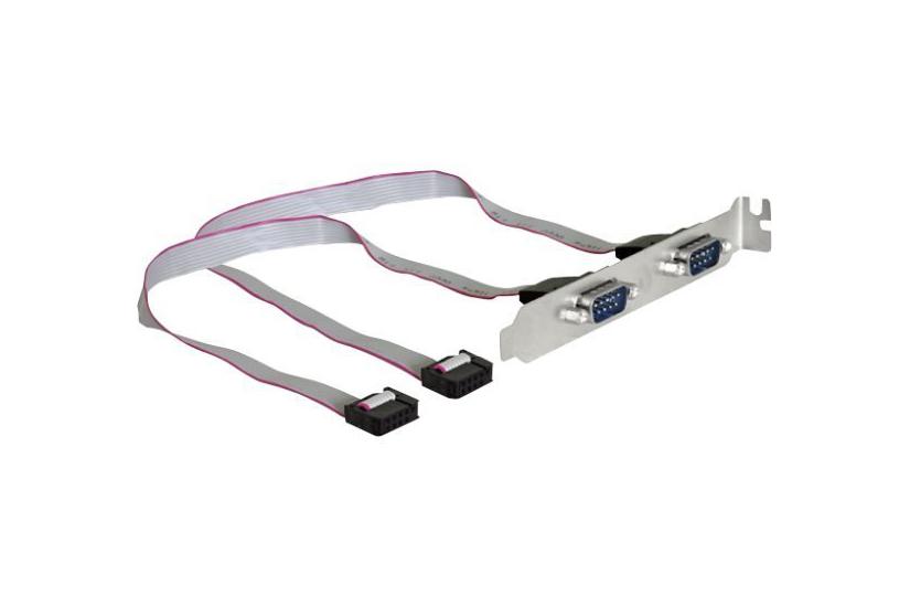 Delock Slotbracket 2x Serial Seriel-panel Pin Seriesamlekasse Til Db- 27 Cm