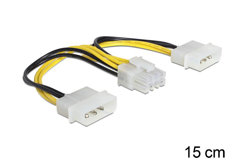 Delock Strømkabel Pin Eps12 Til -pin Intern Strøm 15 Cm
