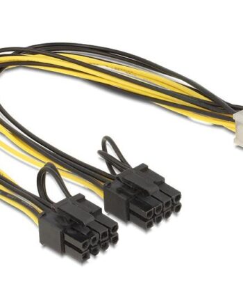 Delock Strømkabel   Pin Pcie-strøm       Til   Pin Pcie-strøm 30 Cm