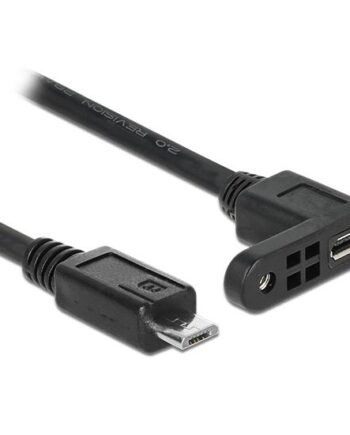 Delock Usb Forlængerkabel Micro-usb Type   Til Micro-usb Type   25 Cm