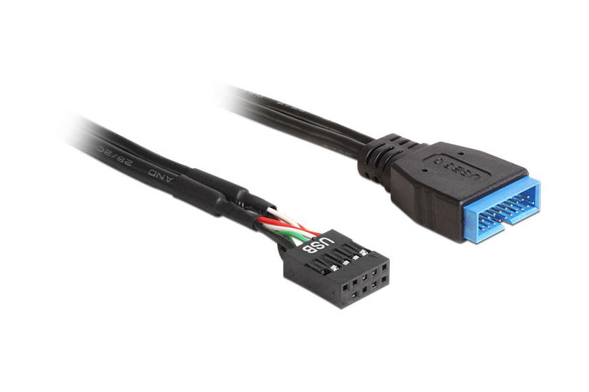 Delock Usb Intern Adapter Pins Usb Samlekasse Til 19 Pin Usb Samlekasse 45 Cm
