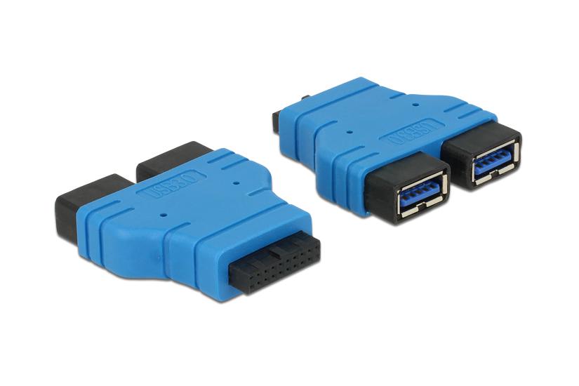 Delock Usb Intern Adapter Usb Type Til 20 Pin Usb Samlekasse