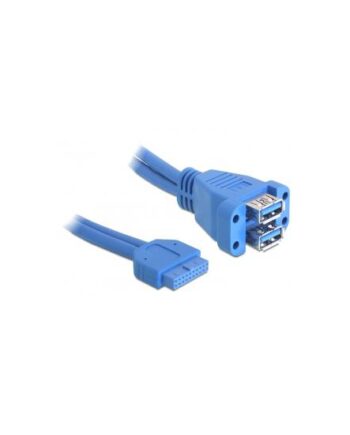 Delock Usb     Pin Header Usb Intern Til Ekstern Kabel 19 Pin Usb     Samlekasse Til Usb Type   45 Cm