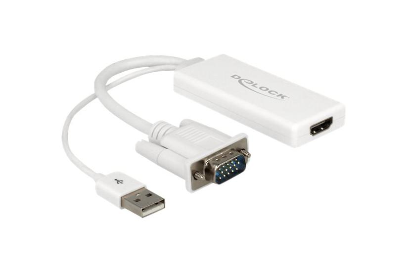 Delock Video Lyd Adapter Hdmi Vga Usb 25 Cm