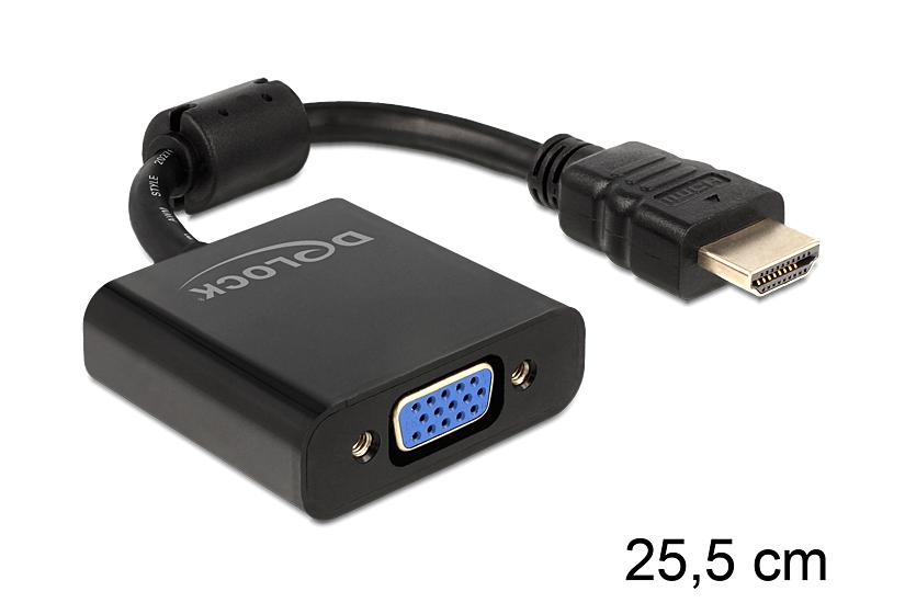 Delock Videoadapter Hdmi Vga 25 Cm
