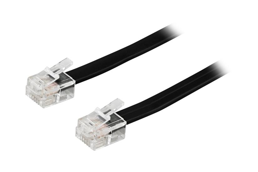 Deltaco Del-160b Telefonkabel Sort