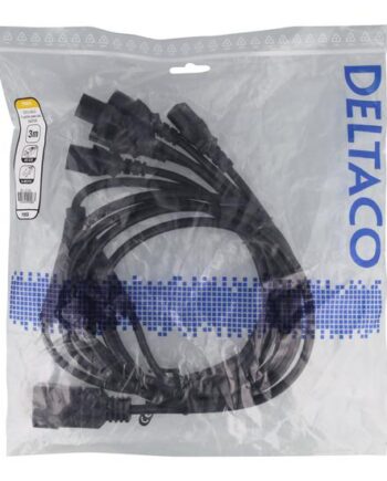 Deltaco Del-113q Strøm-splitter Iec 60320 C20 Til Power Iec 60320 C13