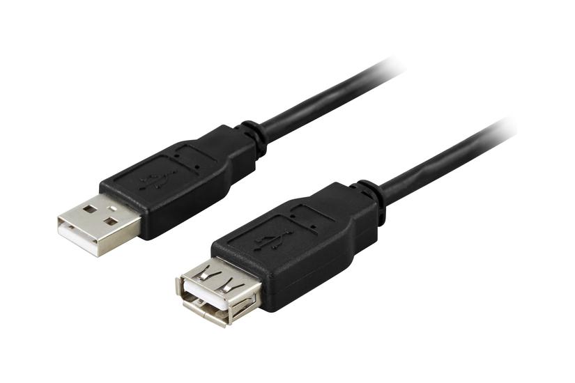Deltaco Forlængerkabel Usb Til Usb Sort