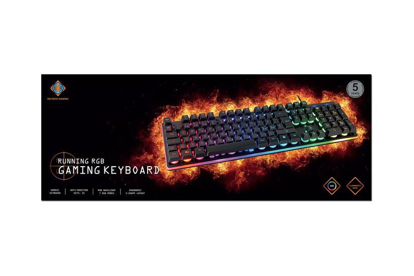 Deltaco Gam-021-rgb Membran Switches Tastatur - Sort