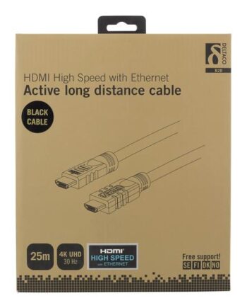 Deltaco Hdmi-1250 Hdmi-kabel Med Ethernet 25