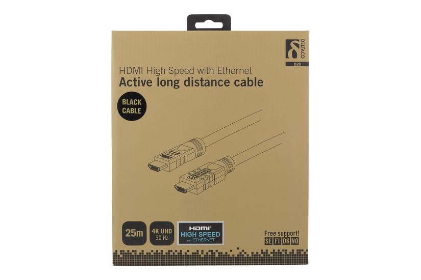Deltaco Hdmi-1250 Hdmi-kabel Med Ethernet 25