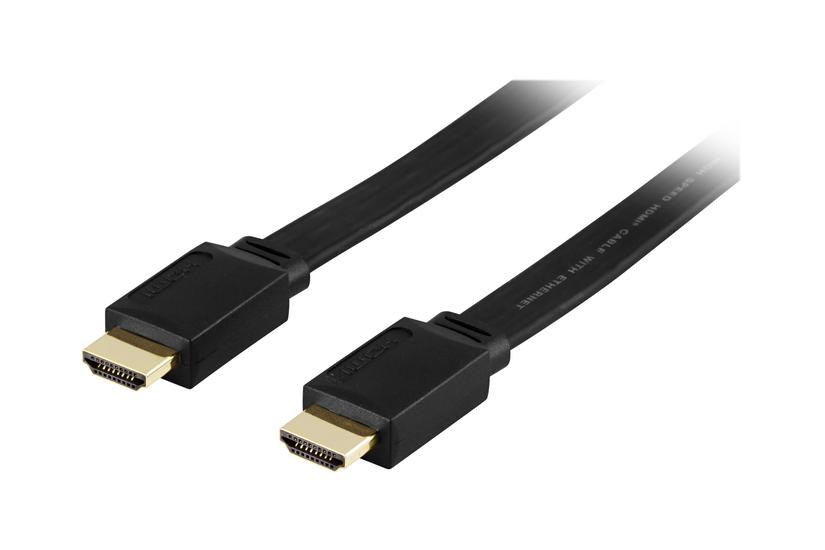 Deltaco Hdmi 7m Flad Sort