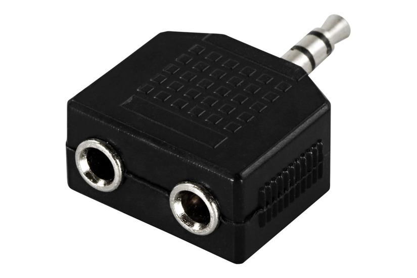 Deltaco Lydsplitter 5mm Jack Han Til 2x 5mm Hun Jack Sort