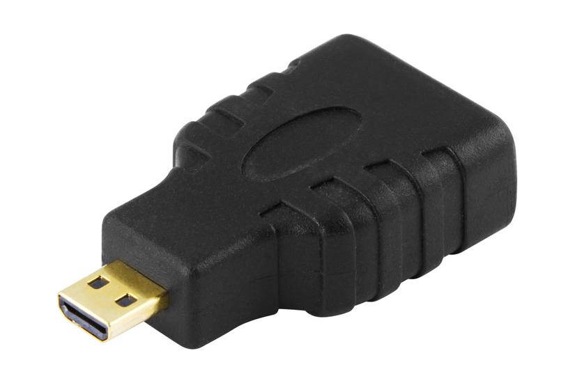 Deltaco Micro Hdmi Type Han Til Hdmi Hun Sort