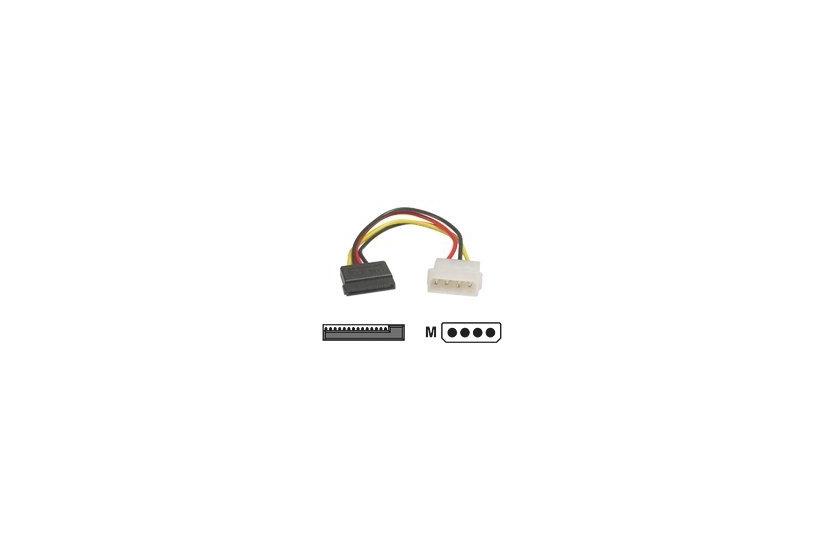 Deltaco Molex Han Til 15 Pin Sata Hun