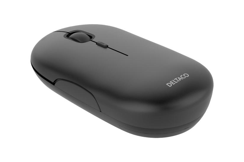 Deltaco Ms-803 Mus Flad Ghz Mørkegrå