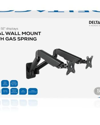 Deltaco Office Arm-0361 Monteringssæt Gas Spring For   Lcd Displays Mat Sort