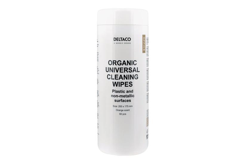 Deltaco Organic Universal Rengøringsklude 60 Ark Hvid