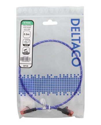 Deltaco Patchkabel 50 Cm Blå  Hvid