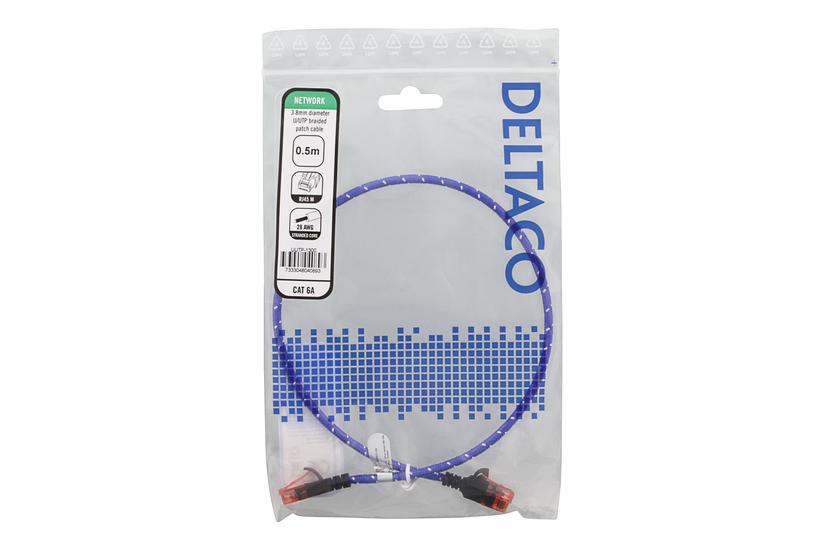 Deltaco Patchkabel 50 Cm Blå Hvid