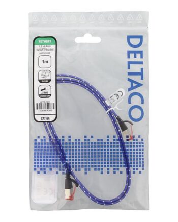 Deltaco Patchkabel     Blå  Hvid
