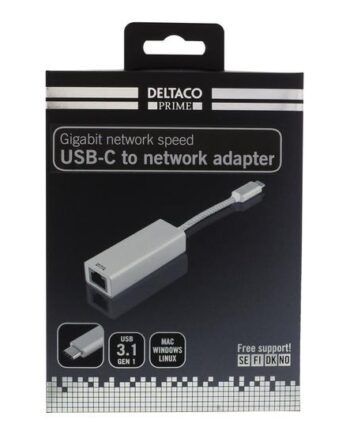 Deltaco Prime Usbc-1077 Netværksadapter Usb-      Gigabit Ethernet