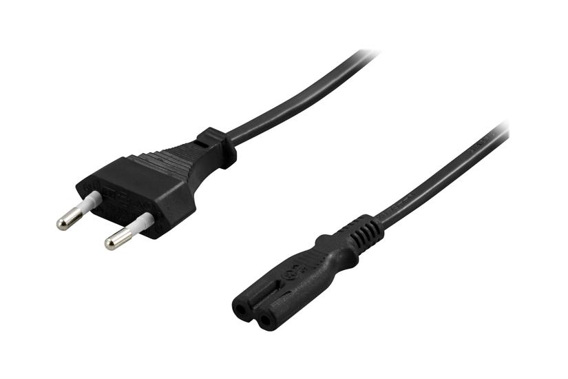 Deltaco Strømkabel Europlug Til Iec 60320 C7 Sort