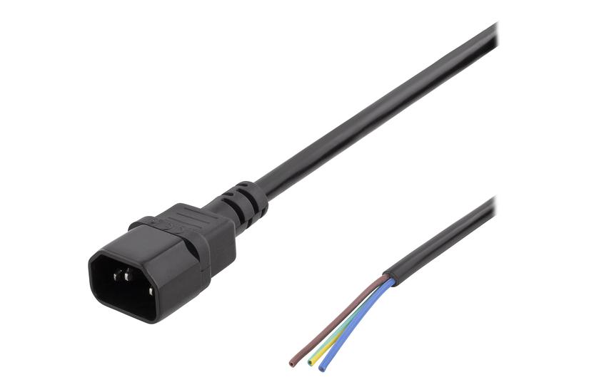 Deltaco Strømkabel Iec 60320 C14 Til Uisoleret Ledning
