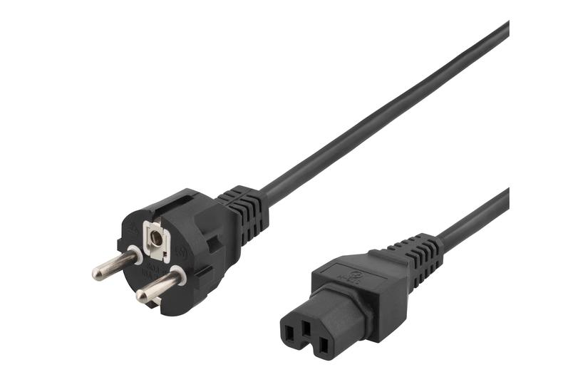 Deltaco Strømkabel Power Cee Til Iec 60320 C15 50 Cm