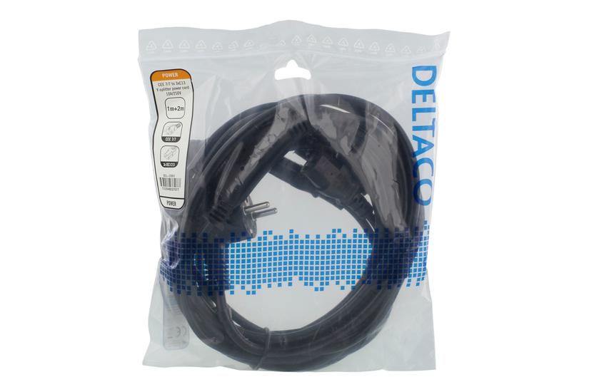 Deltaco Strømkabel Power Cee Til Power Iec 60320 C13