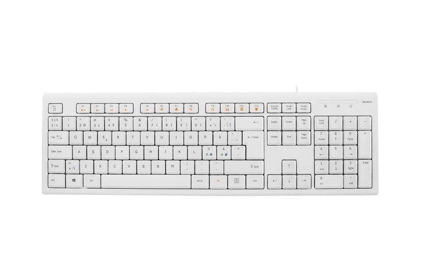 Deltaco Tb-628 Tastatur Hvid