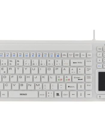 Deltaco Tb-506 Tastatur Med Touchpad Nordisk Hvid Indgangsudstyr