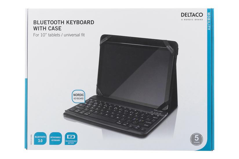 Deltaco Tb-137 Tastatur Og Folio-kasse Sort Indgangsudstyr