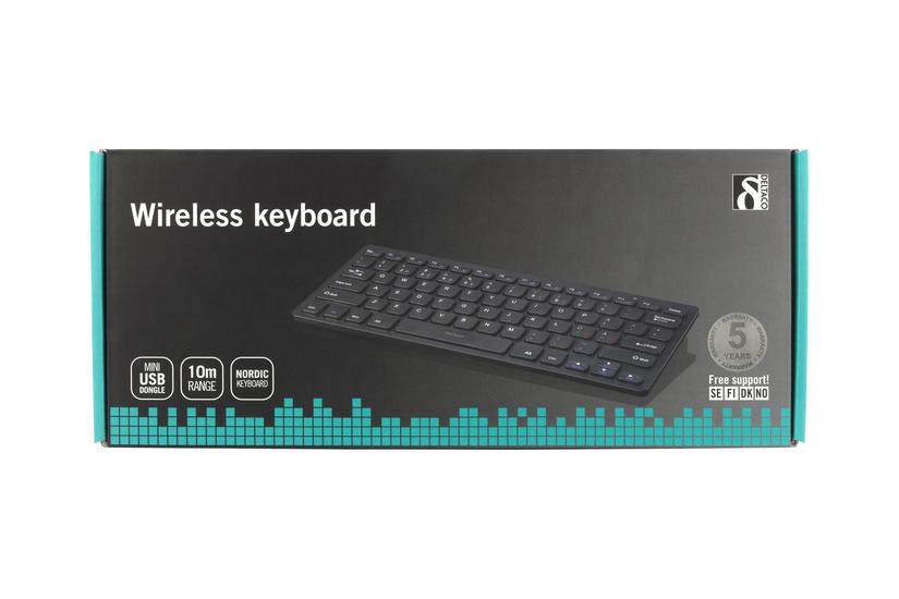 Deltaco Tb-632 Trådløst Mini Tastatur Sort