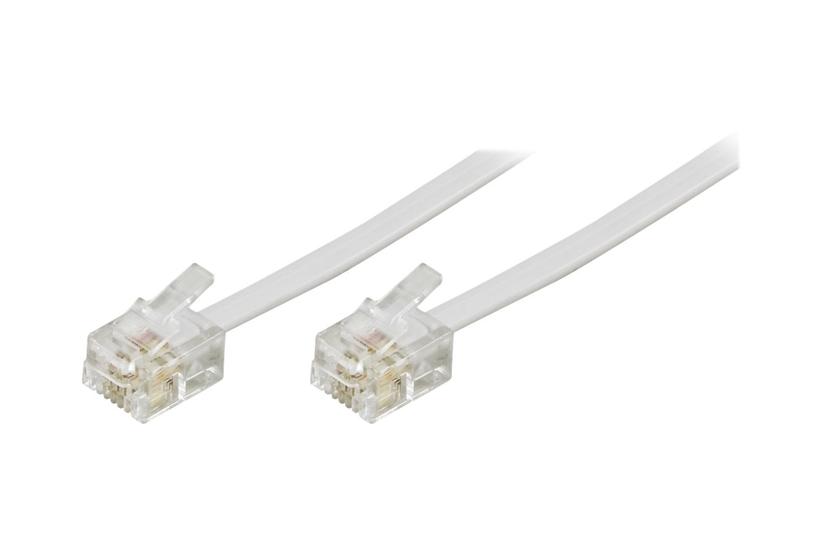 Deltaco Telefonkabel Rj11 Til Rj11 Hvid