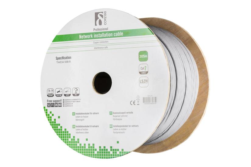 Deltaco Tp-71 Bulkkabel 305 Grå