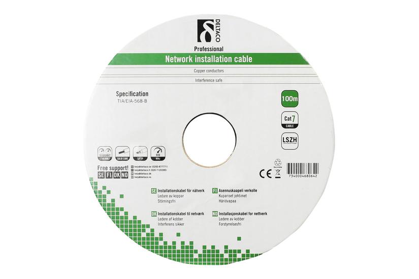 Deltaco Tp-70c Bulkkabel 100 Hvid