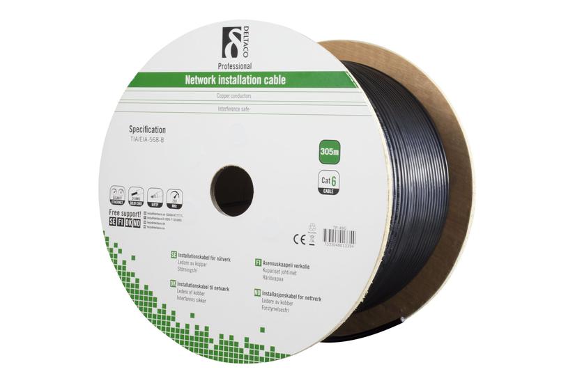 Deltaco Tp-49g Bulkkabel 305 Sort