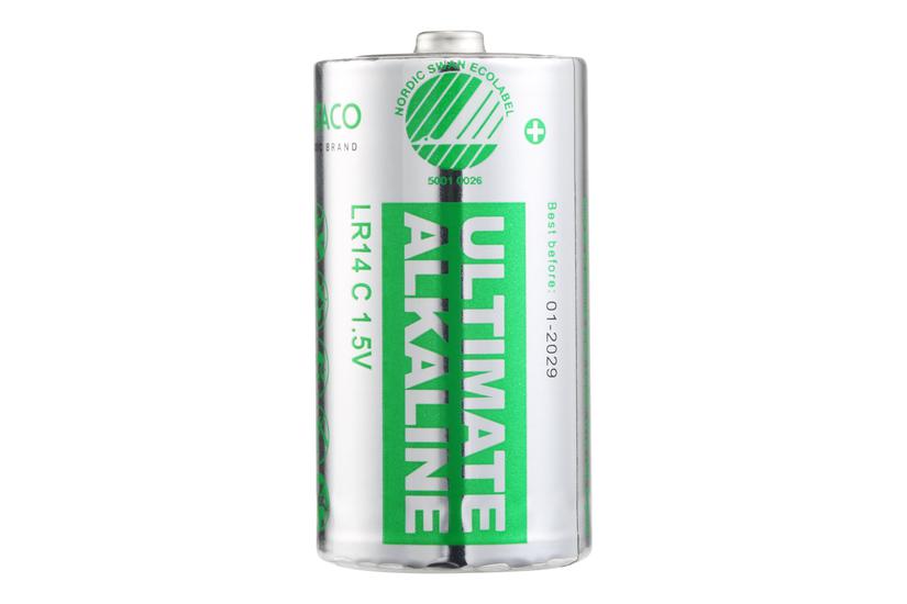 Deltaco Ultimate Batteri Nordic Swan økomærket 10 Lr14 Type Alkalisk