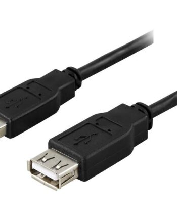 Deltaco Usb2-102s Usb Forlængerkabel Usb Til Usb 20 Cm