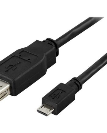 Deltaco Usb     Til Micro Usb Type   Otg       Sort