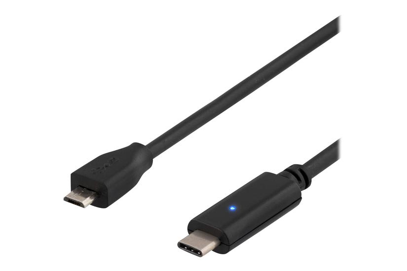 Deltaco Usb Type- Kabel Micro-usb Type Til 24 Pin Usb-