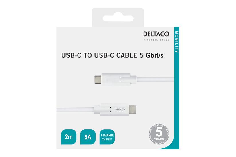 Deltaco Usb Type- Kabel 24 Pin Usb- Til 24 Pin Usb-