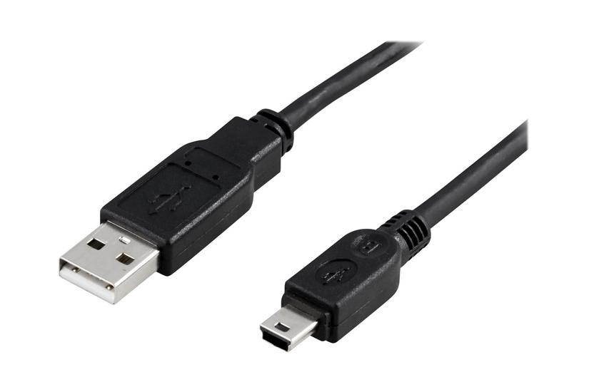 Deltaco Usb-23 Usb-kabel Usb Til Mini-usb Type 50 Cm