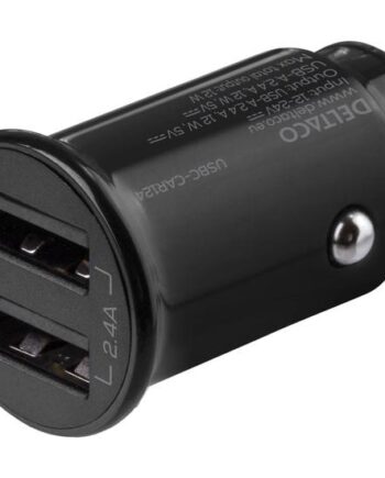 Deltaco Usb-car124 Bilstrømsadapter Usb 12 Watt